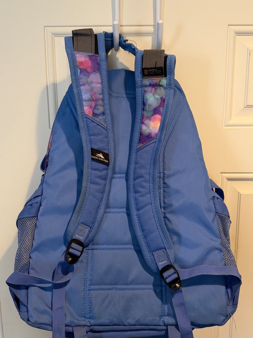 High Sierra Lavender Blue Patterned Backpack - Picture 2 of 3